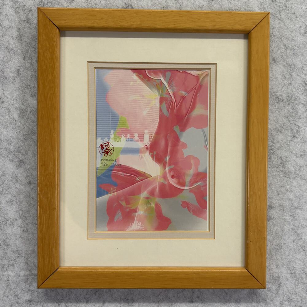 Olo Wang Signed Limited Edition Art Print Abstract Female Nude Floral 4/150 2006